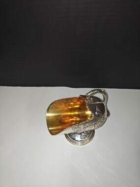 Raimond Sterling Silver Plated Sugar Scuttle Vintage Flower Botanical Designs